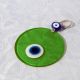 Oeil Turc sur plaque de verre, vert anis