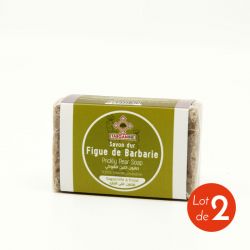 Lot de 2 savons naturels à l’huile de figue de Barbarie bio 2x100 g